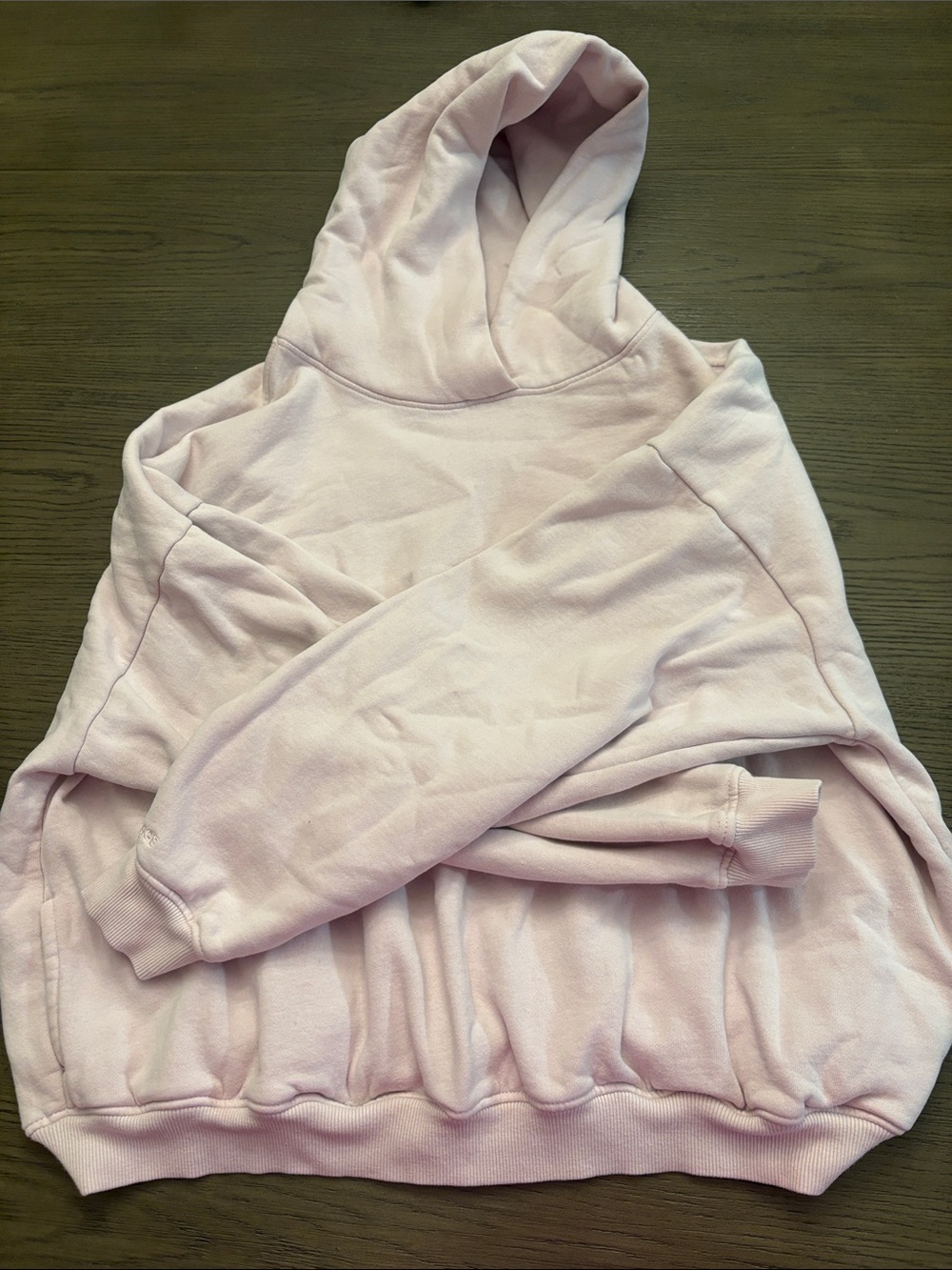 Garage Women's Pale Pink Hooded Pullover Sweatshirt